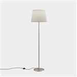 Metrica Satin Nickel & White Shade Floor Lamp 25-4759-81-82+Pan-159-14