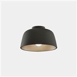 Miso 285 Black And Gold Steel Semi Flush Ceiling Fitting 15-8330-05-DL
