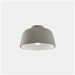 Miso 285 Stone Grey And White Steel Semi Flush Ceiling Fitting 15-8330-EM-14