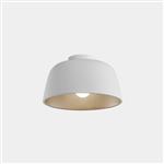 Miso 285 White Steel And Gold Semi Flush Ceiling Fitting 15-8330-14-DL