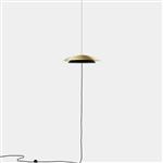 Noway LED Double Shade Black And Matte Gold Suspended Floor Lamp 00-7979-DN-05