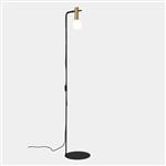 Nude Curved Black And Matte Gold Downlighting Floor Lamp 25-8522-05-DN