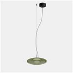 Plat Green Tinted Glass And Black Switched Ceiling Pendant 00-8404-05-08
