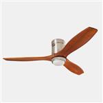 Stem LED Nickel/Wood Colour Temperature Changeable Ceiling Fan 30-8140-81-92