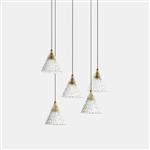 Veneto Five Light LED White And Polished Brass Ceiling Pendant 15-7592-14-DO