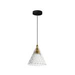 Veneto LED Black & Polished Brass Single Ceiling Pendant 00-7588-60-DO