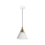 Veneto LED White & Polished Brass Single Ceiling Pendant 00-7588-14-DO