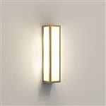 Salerno Natural Brass IP44 Outdoor or Bathroom Wall Light 1178006