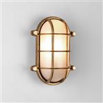 Thurso Oval IP44 Natural Brass Wall/Ceiling Light 1376002 (7881)