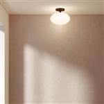 Zeppo IP44 Bathroom Matt Black Ceiling Light 11760017