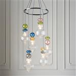 April Chrome And Multi Coloured Ceiling Cluster Pendant 99593