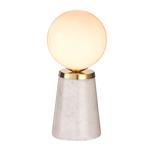 Otto White Marble/Brushed Brass Plate Table Lamp 75968