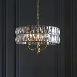 Clifton Antique Brass And Crystal 3 Light Pendant 106243