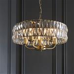 Clifton Antique Brass And Crystal 5 Light Pendant 106244