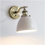 Franklin Switched Taupe & Antique Brass Wall Light 76330