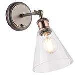 Hal Clear Glass Shade Switched Wall Light 92874