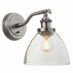 Hansen Brushed Silver Switched Adjustable Wall Light 91739