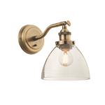 Hansen Antique Brass Switched Adjustable Single Arm Wall Light 77273