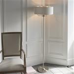 Highclere Brushed Chrome Floor Lamp with Natural Fabric Shade 94359