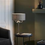 Highclere Nickel Table Lamp with Charcoal Shade 99149