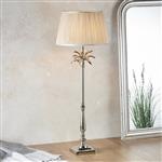 Leaf Tall And Freya Polished Nickel Table Lamp In Oyster 91160