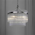 Marietta Polished Nickel And Clear Glass 3 Light Pendant 104113