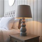 Provence And Cici Blue Grey Small Table Lamp With Grey Shade 103375
