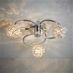 Talia 3 Lamp Crystal Semi Flush Ceiling Light 76285