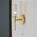 Talo Single IP44 Bathroom Satin Brass Wall Light 96163