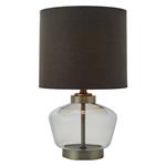 Zen Tinted Glass Aged Pewter Table Lamp 79843