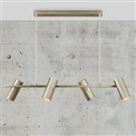 Alanis Brass and White Four Bar Pendant 2213423035
