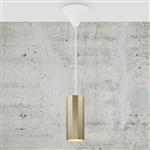 Alanis Brass and White Single Pendant 2213413035