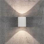 Canto 2 White IP44 Double LED Wall Light 49701001
