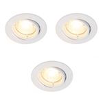 Carina 3 pack Recessed Tiltable LED Downlights