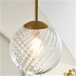 Chisell 25 Large Brass and White Pendant 2312073035