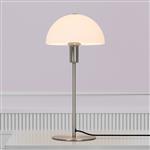 Ellen Opal Glass Brushed Steel Table Lamp 2112305032