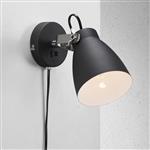Largo Switched Black Wall Light 47051003