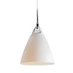 Read 14 Chrome and White Glass Ceiling Pendant 73153010