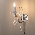 Bianco Switched Chrome Crystal Wall Light IL30111