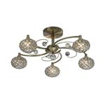 Cara Antique Brass Crystal Ceiling Light IL30945