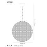 Ava 7 Lamp Chrome/Crystal Ceiling Pendant Light IL30201