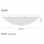Ava 9 Lamp Crystal Flush Ceiling Light IL30189