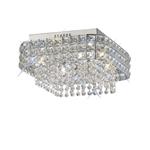 Edison 4 Light Square Chrome and Crystal Ceiling Fitting IL31152