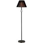 Elena Crystal Adorned Black Chrome Floor Lamp IL30690+MS041