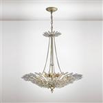 Fay six Light ceiling fitting Aged silver /gold with crystal IL31672