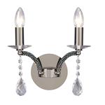 Fiore Crystal Double Switched  Wall Light