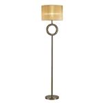 Florence Antique Brass with Bronze Shade Circular Floor Lamp IL31721