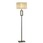 Florence Antique Brass with Cream Shade Rectangular Floor Lamp IL31533