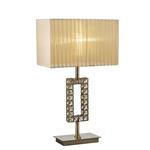 Florence Antique Brass Rectangle Table Lamp with Bronze Shade IL31722