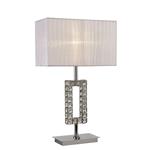Florence Chrome Rectangular Table Lamp with White Shade IL31536